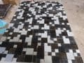 0.54m2  ( 6 tile) CLEARANCE / DAMAGED Black Glass / Stone/Stainless Steel Mosaic 300 x 300 x 8 mm
